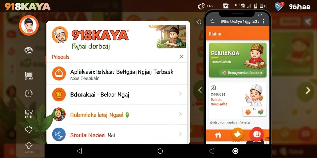 Tampilan antarmuka aplikasi 918KAYA untuk belajar ngaji.