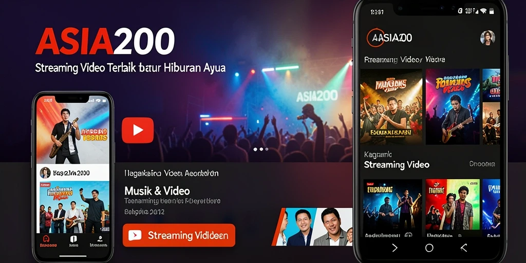 Tampilan antarmuka ASIA200 saat menampilkan berbagai kategori Streaming Video.
