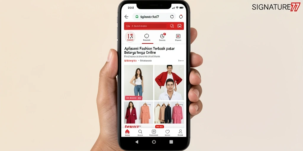 Tampilan antarmuka SIGNATURE77 yang menarik dan mudah digunakan.