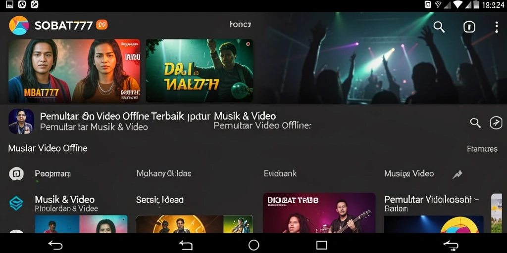 Tampilan antarmuka SOBAT777 yang user-friendly untuk Pemutar Video Offline.