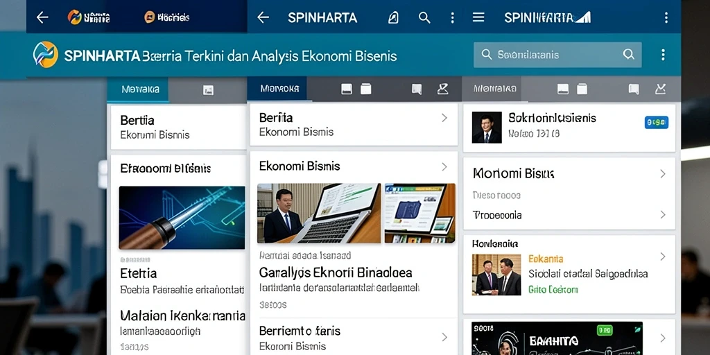 Tampilan antarmuka aplikasi SPINHARTA yang menarik dan informatif.
