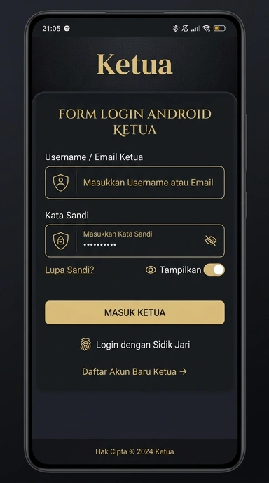 Masuk Akun Ketua untuk Pengguna Android Indonesia
